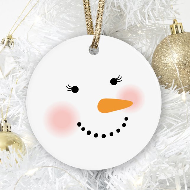 Niedlich Snowman Face Holiday Ornament (Von Creator hochgeladen)