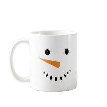 Niedlich Snowman Face Holiday Weihnachten Tasse