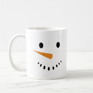 Niedlich Snowman Face Holiday Weihnachten Tasse