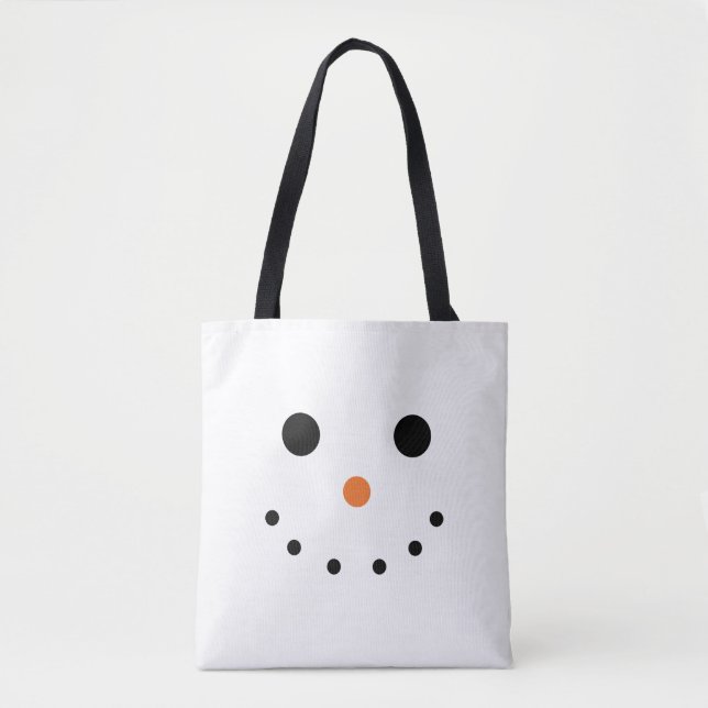 Niedlich Snowman Face Tote Bag (Vorderseite)