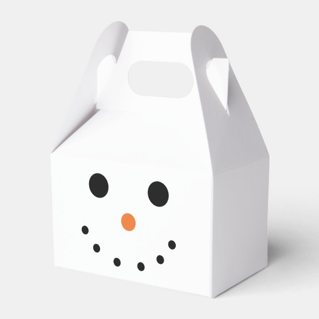 Niedlich Snowman Favor Box Geschenkschachtel (Vorderseite)