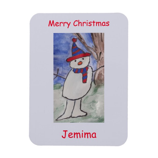 Niedlich Snowman Flexible Magnet (Vertikal)