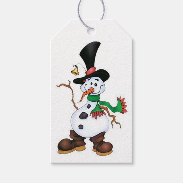 Niedlich Snowman Geschenkanhänger (Vorderseite)