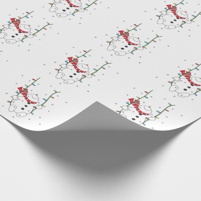 Niedlich Snowman Geschenkpapier (Ecke)