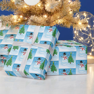 Niedlich Snowman Geschenkpapier