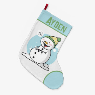 Niedlich Snowman Grosser Weihnachtsmann Strumpf Großer Weihnachtsstrumpf