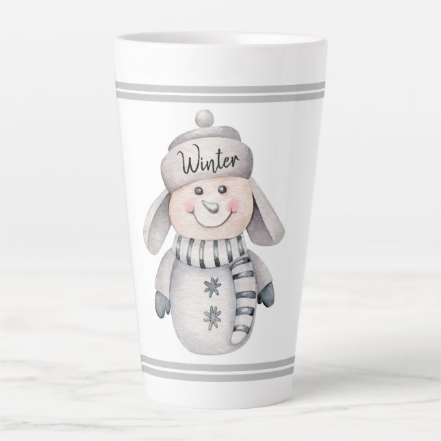 Niedlich Snowman Milchtasse (Vorderseite)