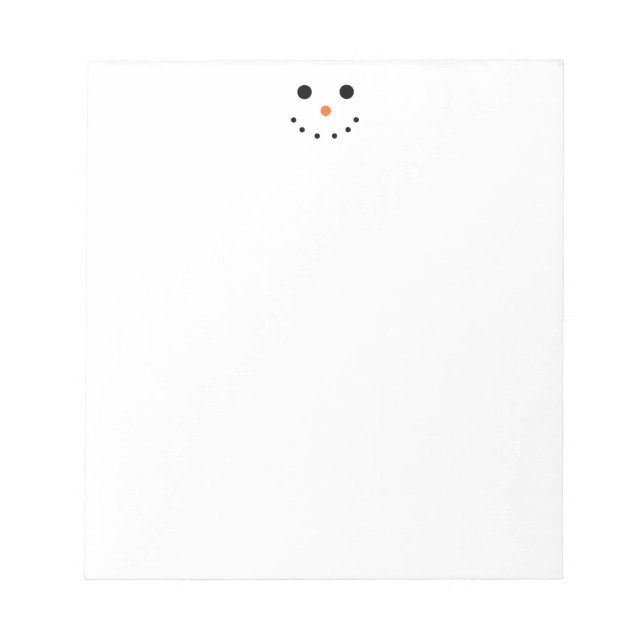 Niedlich Snowman Notepad Notizblock (Vorderseite)