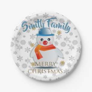 Niedlich Snowman Pappteller