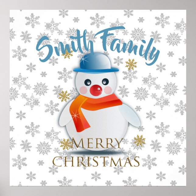 Niedlich Snowman Poster (Vorne)