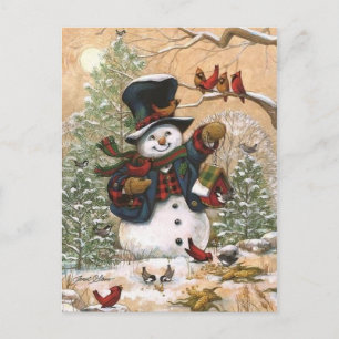 niedlich Snowman Postkarte