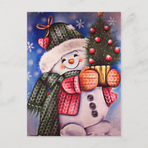 niedlich Snowman Postkarte
