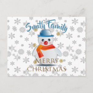 Niedlich Snowman Postkarte