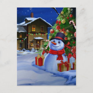 niedlich Snowman Postkarte