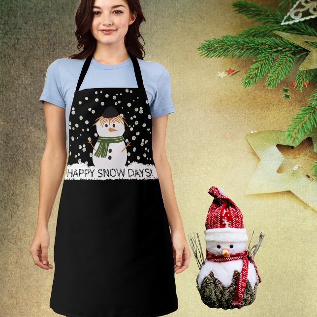 Niedlich Snowman Schürze Weihnachtsfeiertag Spaß (Cute Snowman Apron Christmas Holidays Fun)