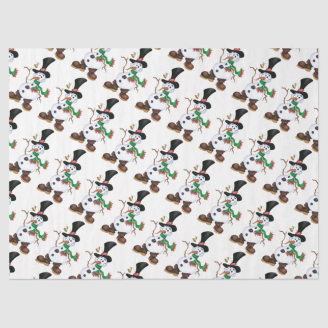Niedlich Snowman Seidenpapier (Vorderseite)
