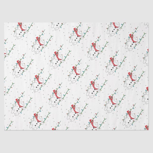 Niedlich Snowman Seidenpapier (Vorderseite)