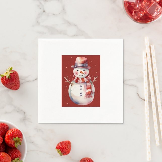 Niedlich Snowman Serviette (Beispiel)