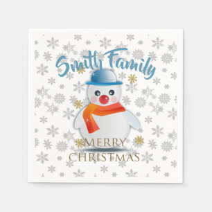 Niedlich Snowman Serviette