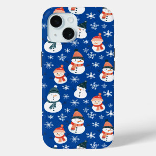 Niedlich Snowman Snowflake Seamless Patterns Weihn Case-Mate iPhone Hülle