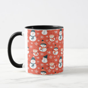 Niedlich Snowman Snowflake Seamless Patterns Weihn Tasse