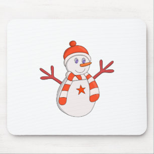 Niedlich Snowman Star Mousepad