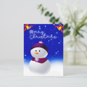 Niedlich Snowman Weihnachtsfeiertag Postkarte