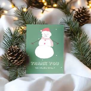Niedlich Snowman   Whimsisches Weihnachtsdesign Dankeskarte