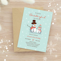 Niedlich Snowman Winter Onederland Geburtstag Foto