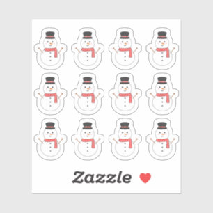 Niedlich Snowman Wintersaison Weihnachten Bujo Pla Aufkleber