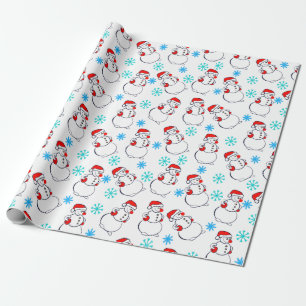 Niedlich Snowmen Cartoon Pattern Geschenkpapier