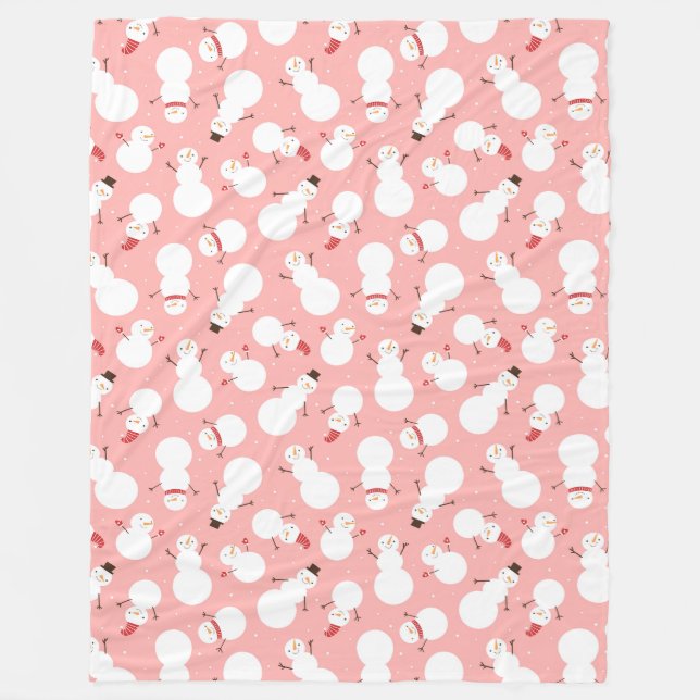 Niedlich Snowmen Fleece Blanket (Vorderseite)