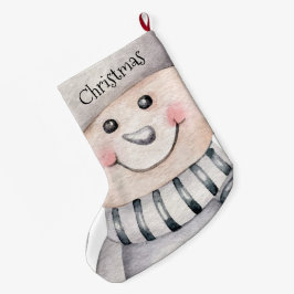 Niedlich Snowmen Großer Weihnachtsstrumpf