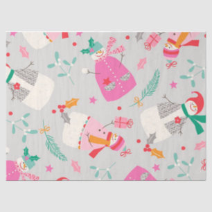 Niedlich Snowmen Seidenpapier