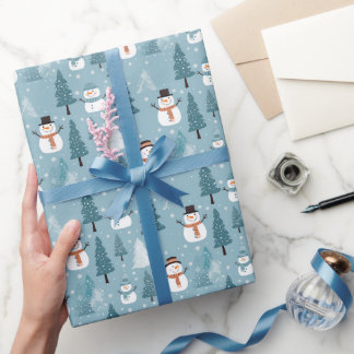 Niedlich Snowmen Winter Geschenkpapier