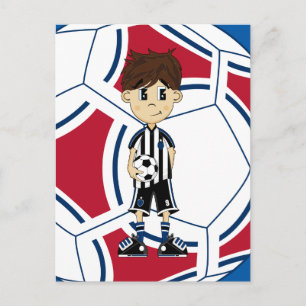 Niedlich Soccer Boy Postcard Postkarte