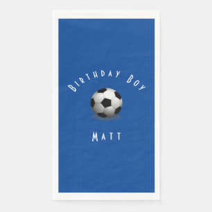 Niedlich Soccer Geburtstag Junge Blau und Weiß Serviette