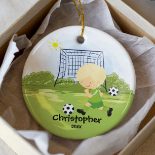 Niedlich Soccer Player Weihnachtsschmuck