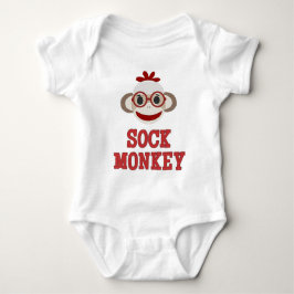 "Niedlich Sock Monkey" BABY BODYSUIT Baby Strampler