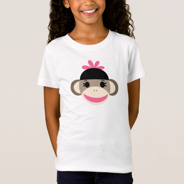 Niedlich Sock Monkey T - Shirt (Vorderseite)