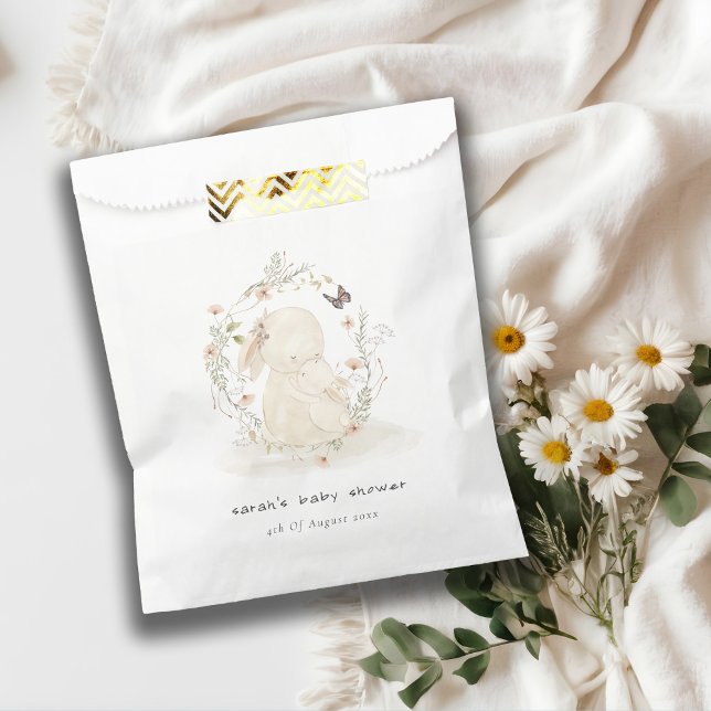 Niedlich Soft Baby Mum Bunny Floral Wreath Baby Du Geschenktütchen (Von Creator hochgeladen)