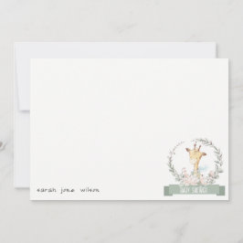 Niedlich Soft Safari Giraffe Blumengarnitur Kinder Mitteilungskarte