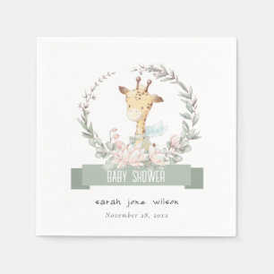 Niedlich Soft Safari Giraffe Blumengarnitur Kinder Serviette