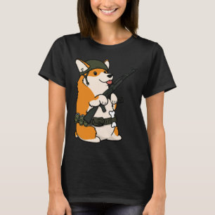 Niedlich Soldier War Corgi T-Shirt