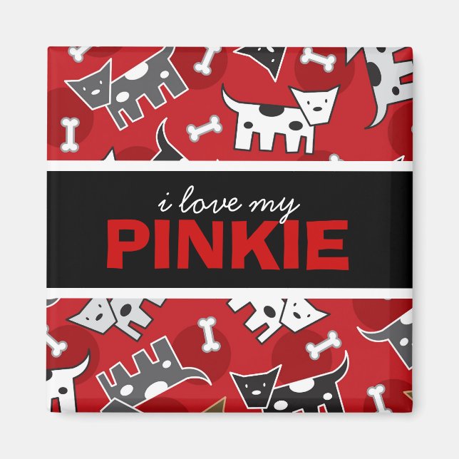 Niedlich Spaß Cartoon Gepunktet Hunde Hunde Hunde  Magnet (Vorne)