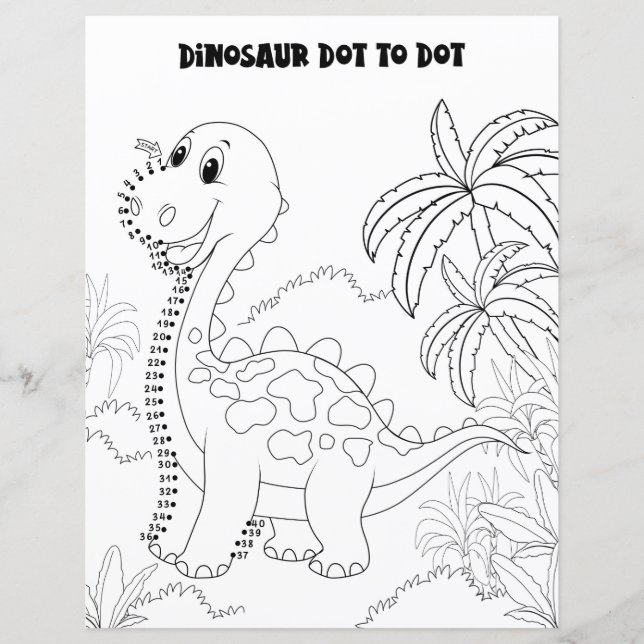 Niedlich Spaß Kinder Aktivität Dinosaurier Verbind (Vorderseite)