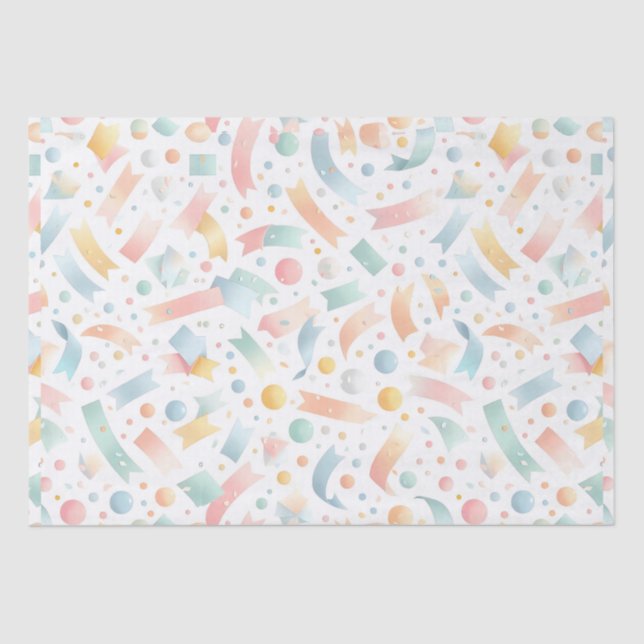 Niedlich Spaß Kinder Confetti Farbenfrohe Pastel G Seidenpapier (Vorderseite)