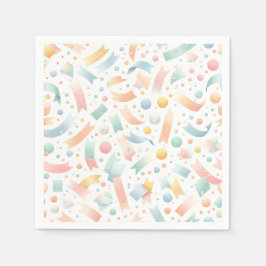 Niedlich Spaß Kinder Confetti Farbenfrohe Pastel G Serviette