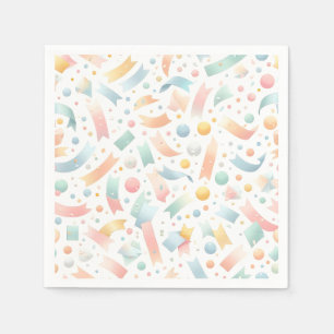 Niedlich Spaß Kinder Confetti Farbenfrohe Pastel G Serviette