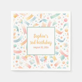 Niedlich Spaß Kinder Confetti Farbenfrohe Pastel G Serviette